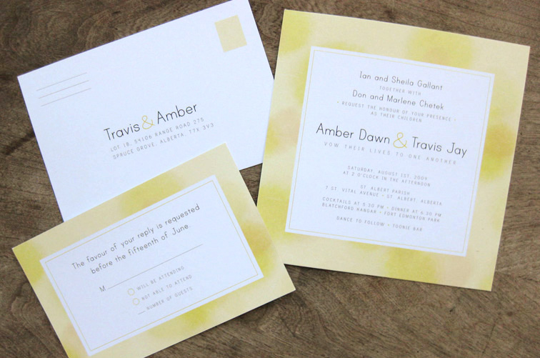 Travis & Amber Wedding Invitations